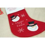 Ciorap Cadouri, Embo,cu model om de zapada, rosu, marimea 20x40 cm, textil, interior - imagine 2