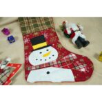 Ciorap Cadouri,Embo,cu model om de zapada, rosu, marimea 20x40 cm, textil, interior - imagine 2