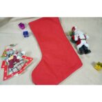 Ciorap Cadouri,Embo,cu model om de zapada, rosu, marimea 20x40 cm, textil, interior - imagine 3