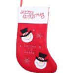 Ciorap Cadouri, Embo,cu model om de zapada, rosu, marimea 20x40 cm, textil, interior