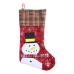 Ciorap Cadouri,Embo,cu model om de zapada, rosu, marimea 20x40 cm, textil, interior