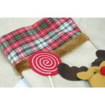 Ciorap Cadouri,Embo,cu model ren,crem, marimea 20x40 cm, textil, interior - imagine 5