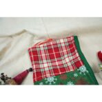 Ciorap Cadouri, Embo,cu model ren, verde, marimea 20x40 cm, textil, interior - imagine 3