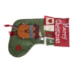 Ciorap Cadouri, Embo,cu model ren,verde, marimea 20x40 cm, textil, interior