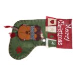 Ciorap Cadouri, Embo,cu model ren,verde, marimea 20x40 cm, textil, interior