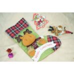 Ciorap Cadouri, Embo,cu model ren,verde, marimea 23x45 cm, textil, interior - imagine 2