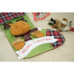 Ciorap Cadouri, Embo,cu model ren,verde, marimea 23x45 cm, textil, interior - imagine 3