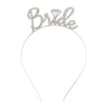 Coronita pentru Mireasa, Embo, Model Bride, cu Cristale, Marime Universala, 12.5 x 14.5 cm, Alb