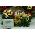 Coronita de Craciun pentru usa, Rosu/Auriu/Verde, 40 cm, PVC, Artificiala, Decorata, Interior/Exterior, Embo - imagine 9