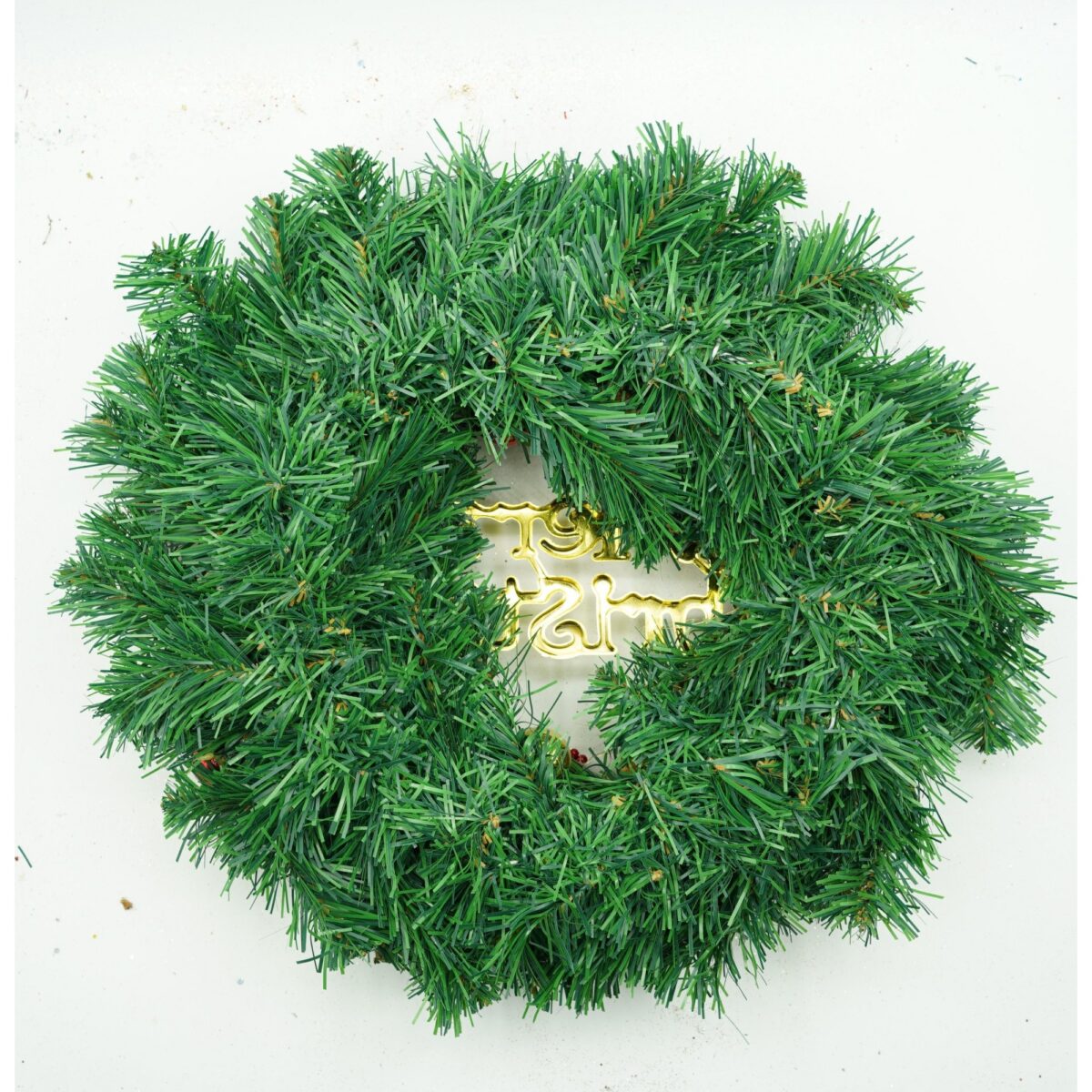 Coronita de Craciun pentru usa, Rosu-Auriu-Verde, 40 cm, PVC, Artificiala, Decorata, Interior/Exterior, Embo - imagine 5