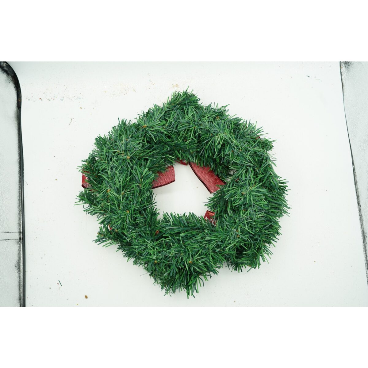 Coronita de Craciun pentru usa, Rosu/Verde, 35 cm, PVC, Artificiala, Decorata, Interior/Exterior, Embo - imagine 5
