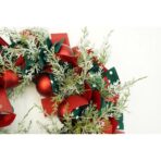 Coronita de Craciun pentru usa, Rosu/Verde, 40 cm, PVC, Artificiala, Decorata, cu LED, Interior/Exterior, Embo - imagine 8