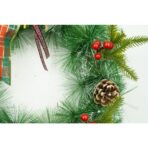 Coronita de Craciun pentru usa, Rosu/Verde, 40 cm, PVC, Artificiala, Decorata, Interior/Exterior, Embo - imagine 4