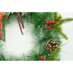 Coronita de Craciun pentru usa, Rosu/Verde, 40 cm, PVC, Artificiala, Decorata, Interior/Exterior, Embo - imagine 9