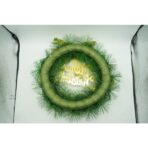 Coronita de Craciun pentru usa, Verde/Auriu, 40 cm, PVC, Artificiala, Decorata, Interior/Exterior, Embo - imagine 5