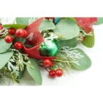 Coronita de Craciun pentru usa, Verde/Rosu, 40 cm, PVC, Artificiala, Decorata, Interior/Exterior, Embo - imagine 4