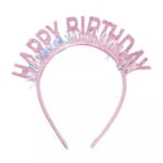 Coronita Decorativa pentru Petreceri, Embo, Tema Aniversare, Model Happy Birthday, Marime Universala, Rose