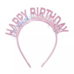 Coronita Decorativa pentru Petreceri, Embo, Tema Aniversare, Model Happy Birthday, Marime Universala, Rose
