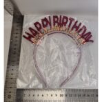 Coronita Decorativa pentru Petreceri, Embo, Tema Aniversare, Model Happy Birthday, Marime Universala, Roz - imagine 6