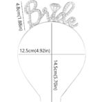 Coronita pentru Mireasa, Embo, Model Bride, cu Cristale, Marime Universala, 12.5 x 14.5 cm, Alb - imagine 2