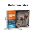 Cos de Baschet pentru Copii, Embo, cu Tablou de Bord Electronic, Minge, Pompa, 2 Moduri, Interior/Exterior, Inel Metalic si Rabatabil cu Arc, Luminos, 41x31x5 cm, Multicolor - imagine 13