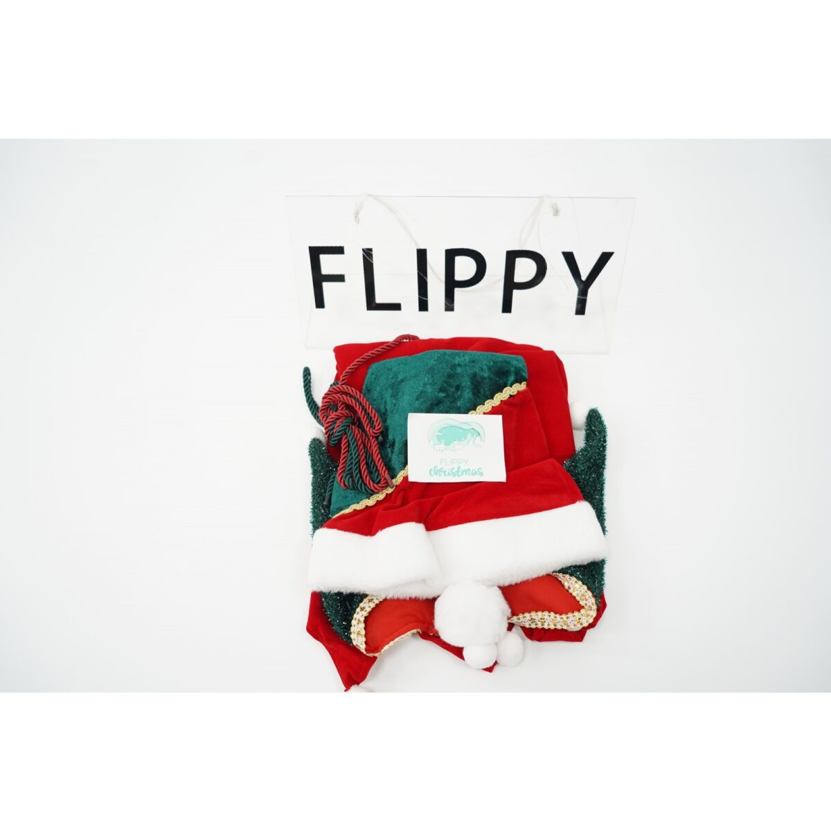 Costum Craciun, Embo, Fete, Spiridus, rosu, 10 - 13 ani, catifea - imagine 5