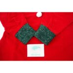 Costum Craciun pentru Fetite, Embo, Spiridus, rosu, 4 - 6 ani, catifea - imagine 4