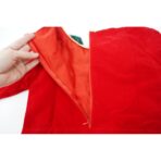 Costum Craciun pentru Fetite, Embo, Spiridus, rosu, 4 - 6 ani, catifea - imagine 5