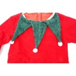 Costum Craciun pentru Fetite, Embo, Spiridus, rosu, 4 - 6 ani, catifea - imagine 6