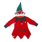 Costum Craciun pentru Fetite, Embo, Spiridus, rosu, 4 - 6 ani, catifea