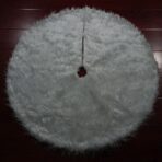 Covor pentru bradul de Craciun, diametru 90 cm, blana grosime 7 cm, alb - imagine 6