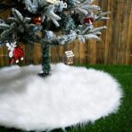 Covor pentru bradul de Craciun White Haipai, diametru 120 cm, blana cu o grosime 2.5 - 3 cm, alb - imagine 10
