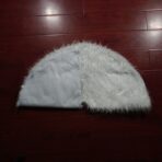 Covor pentru bradul de Craciun White Haipai, diametru 120 cm, blana cu o grosime 4 cm, alb - imagine 8