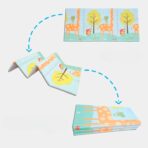 Covoras de Joaca pentru Copii Termic cu 2 Fete, Embo, Model Girafe si Pinguini, cu Spuma, Impermeabil, Antiderapant, 200cm x 180cm x 1cm - imagine 3