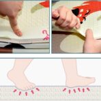 Covoraș de Joaca pentru Copii Termic cu 2 Fete, Embo, Model Lumea Animalelor si Calatorie pe mare, cu Spuma, Impermeabil, Antiderapant, 200x180 x 0.8 cm, Multicolor - imagine 2