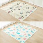 Covoras de Joaca pentru Copii Termic cu 2 Fete, Embo, Model Ursuleți si Delfini, cu Spuma, Impermeabil, Antiderapant, 200cm x 180cm x 1cm - imagine 5