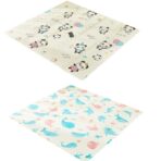 Covoras de Joaca pentru Copii Termic cu 2 Fete, Embo, Model Ursuleți si Delfini, cu Spuma, Impermeabil, Antiderapant, 200cm x 180cm x 1cm