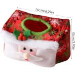 Cutie Decorativa pentru Servetele, Embo, Model Mos Craciun, Tematica Craciun, 16 x 10 cm, Rosu - imagine 2
