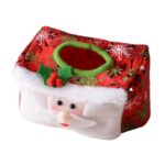 Cutie Decorativa pentru Servetele, Embo, Model Mos Craciun, Tematica Craciun, 16 x 10 cm, Rosu