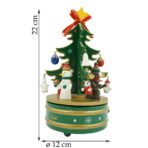 Cutiuta muzicala decorata de Craciun Bradut, Verde, din Lemn, 12 cm x 22 cm, Interior, Embo - imagine 11