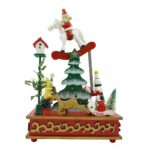 Cutiuta muzicala decorata de Craciun, Multicolor, din Lemn, 17 cm x 27.5 cm, Interior, Embo