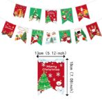 Decoratiune de Craciun, Embo, Tip Banner, 12 Piese, pentru Usa sau Perete, Multicolor, Sfoara Inclusa, Model A - imagine 3