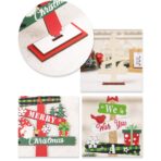 Decoratiune de Craciun din Lemn, Embo, pentru Masa, Scris We Wish You A Merry Christmas, Model Bradut, 21.5x12.2x4 cm, Multicolor - imagine 4