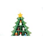 Decoratiune Craciun, Brad, Verde, 3 randuri cu ornamente, 12 cm x 18 cm, Lemn, Embo - imagine 8