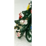 Decoratiune Craciun, Brad, Verde, 6 cavitati cu ornamente, 12 cm x 20 cm, Lemn, Embo - imagine 3