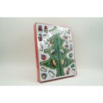 Decoratiune Craciun, Brad, Verde, 8 cavitati cu ornamente, 18.5 cm x 25 cm, Lemn, Embo - imagine 4