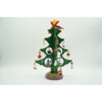 Decoratiune Craciun, Brad, Verde, 8 cavitati cu ornamente, 18.5 cm x 25 cm, Lemn, Embo - imagine 5