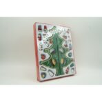 Decoratiune Craciun, Brad, Verde, 8 cavitati cu ornamente, 18.5 cm x 25 cm, Lemn, Embo - imagine 9