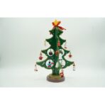 Decoratiune Craciun, Brad, Verde, 8 cavitati cu ornamente, 18.5 cm x 25 cm, Lemn, Embo - imagine 10