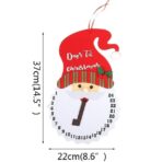 Decoratiune de Craciun Embo, Advent calendar, numara zilele pana la Craciun, model Mos Craciun, material poliester, 37 x 22 cm, rosu - imagine 2
